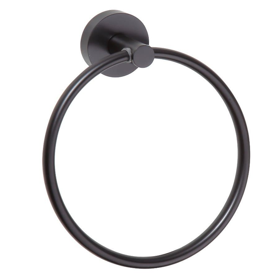 X-ROUND BLACK wieszak na ręczniki koło, czarny mat