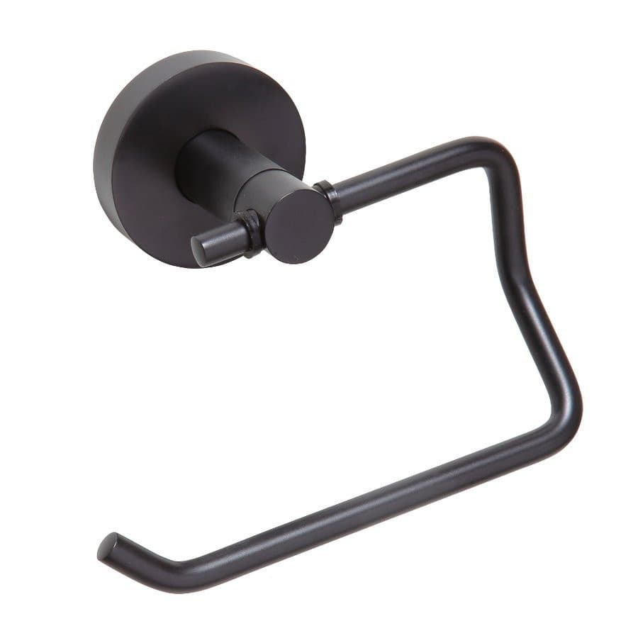 X-ROUND BLACK wieszak na papier toaletowy, czarny mat