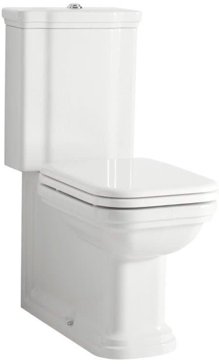WALDORF kompakt WC, odpływ poziomy/pionowy, biały-chrom