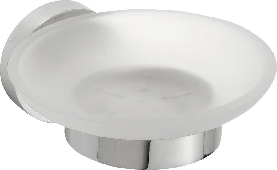 X-ROUND mydelniczka, szkło mleczne, chrom