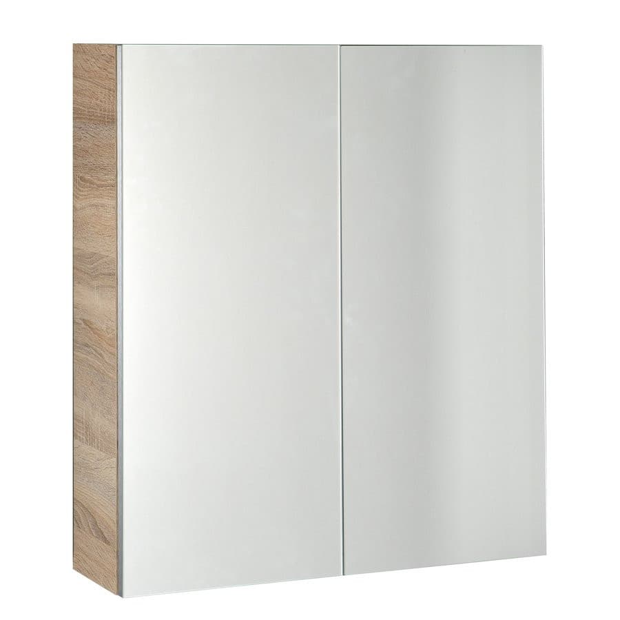 VEGA szafka z lustrem, 60x70x18cm, dąb platin