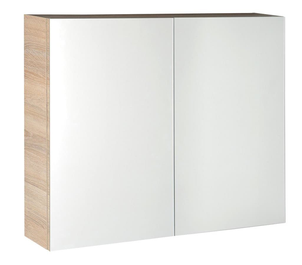 VEGA szafka z lustrem, 80x70x18cm, dąb platin