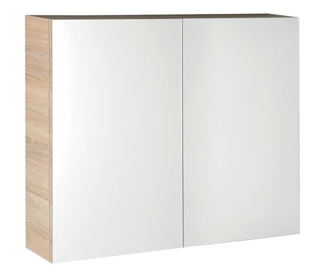 VEGA szafka z lustrem, 80x70x18cm, dąb platin