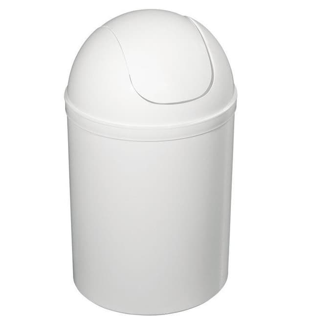 Kosz na śmieci uchylny 5 l, plastik, biały