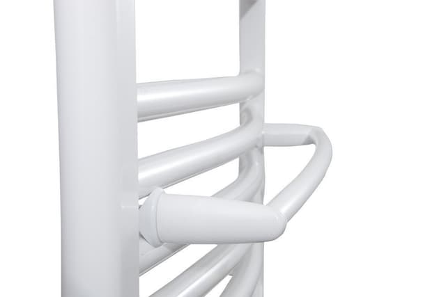 Wieszak na ręczniki na grzejnik 43cm, obły, biały