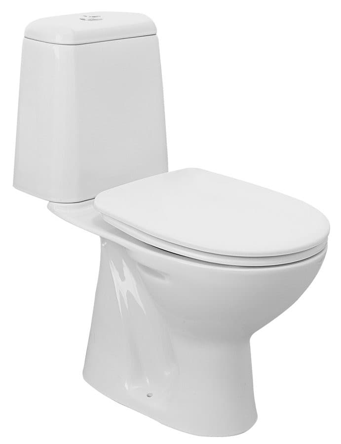 RIGA kompakt WC, przycisk 3/6l, odpływ pionowy, biały