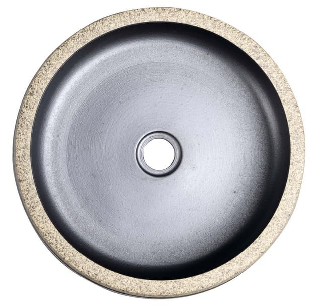 PRIORI umywalka ceramiczna nablatowa Ø 41cm, czarny/kamień