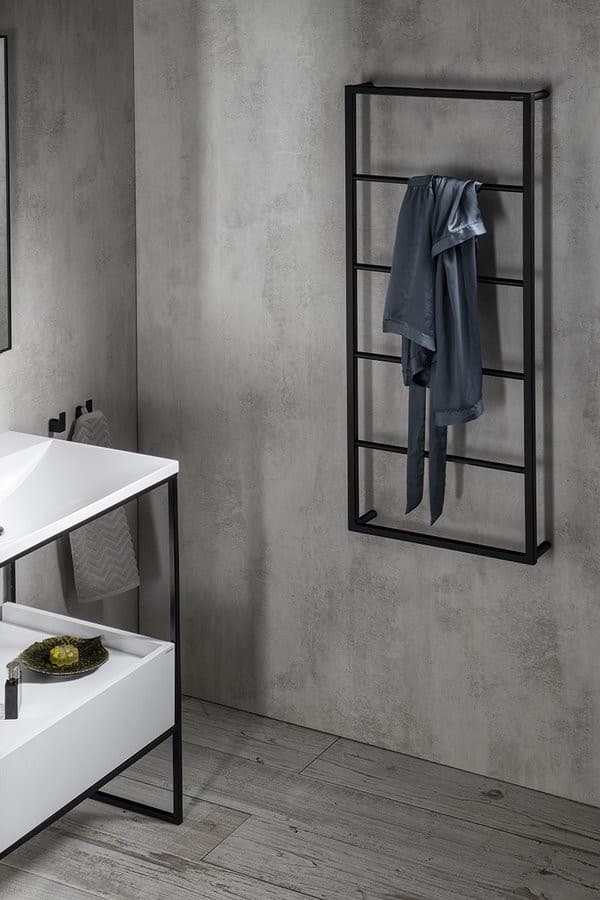 SKA ścienny wieszak na ręczniki 450x1150x100mm, czarny mat