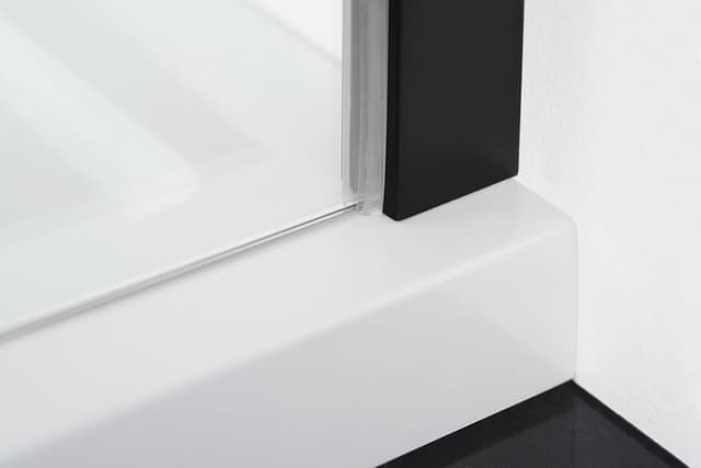 ZOOM BLACK drzwi prysznicowe 1100mm, szkło czyste