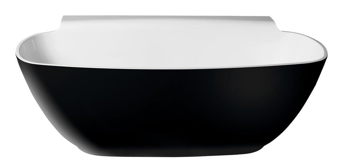 NIGRA wanna wolnostojąca, kompozyt,158x80x45cm, czarna/biała