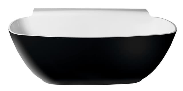 NIGRA wanna wolnostojąca, kompozyt,158x80x45cm, czarna/biała