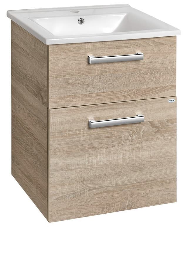 VEGA szafka umywalkowa 51,5x72,6x43,6cm, 2 szuflady, dąb platin
