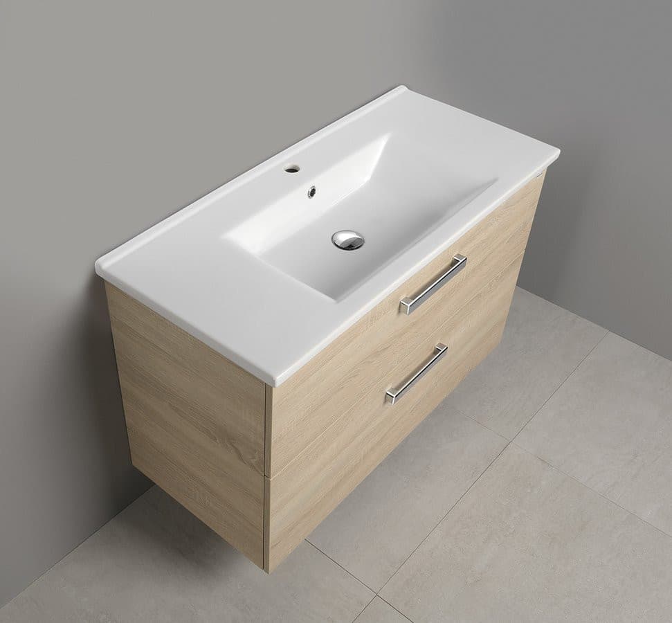 VEGA szafka umywalkowa 97x60x43,8cm, 2 szuflady, dąb platin