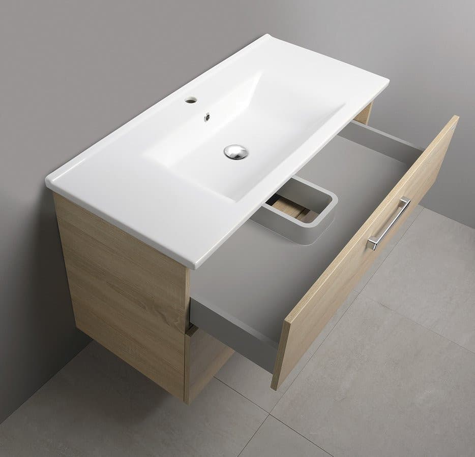 VEGA szafka umywalkowa 97x60x43,8cm, 2 szuflady, dąb platin