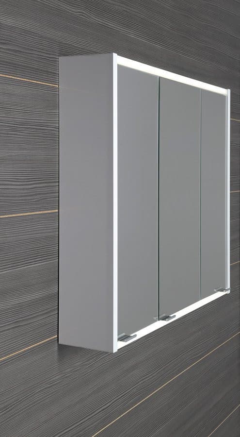 BATU szafka z lustrem 80x71x15cm, 2x oświetlenie LED, biały