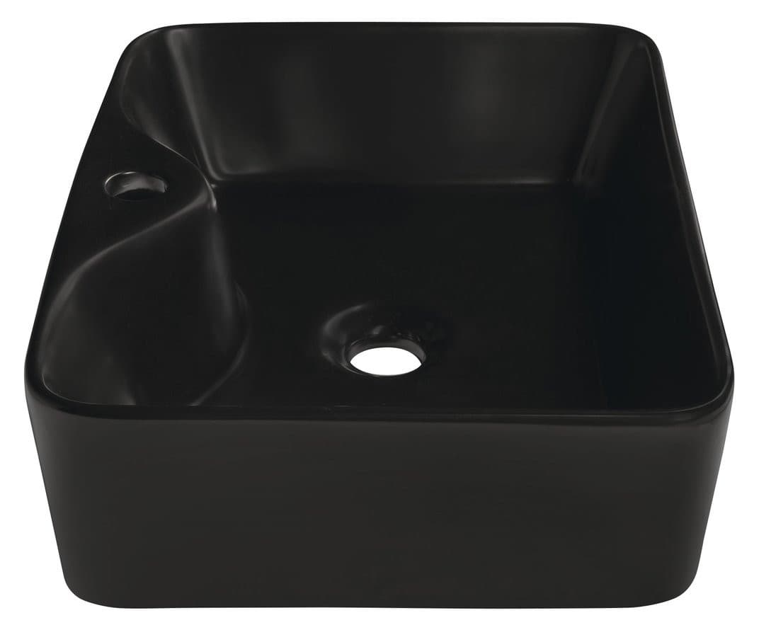 BALENA umywalka ceramiczna nablatowa 48x37 cm, czarny mat