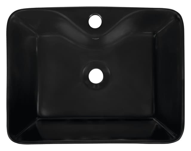 BALENA umywalka ceramiczna nablatowa 48x37 cm, czarny mat