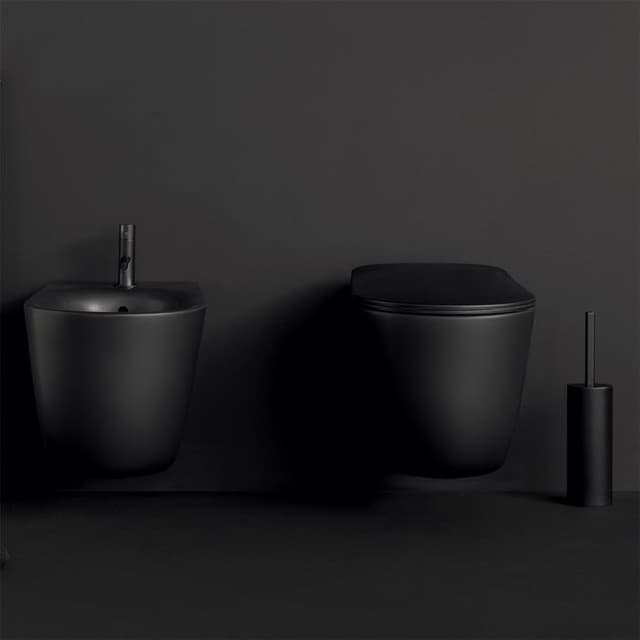 NOLITA WC wiszące, Rimless, 35x55cm, czarny mat