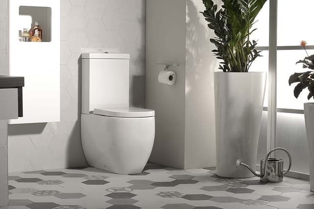 FLO misa do kompaktu WC, 36x60cm, odpływ poziomy/pionowy, biały