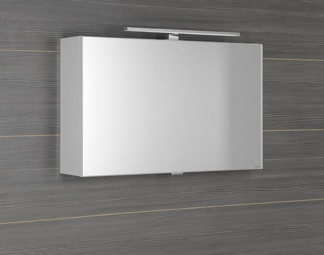 CLOE szafka z lustrem z oświetleniem LED, 80x50x18cm, biała