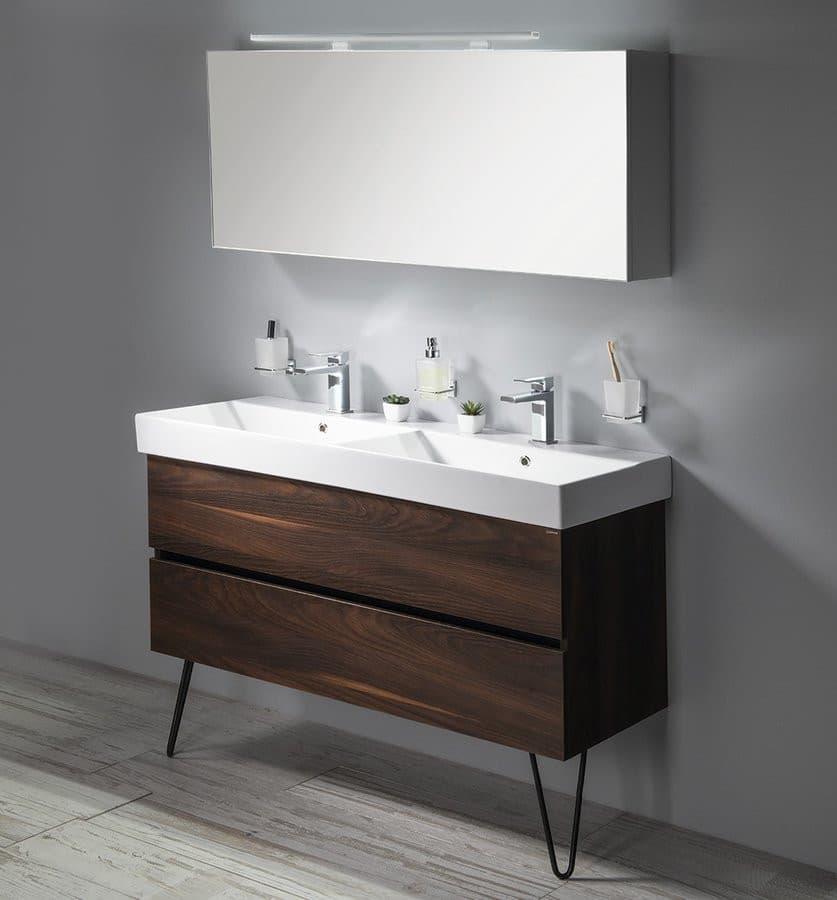 CLOE szafka z lustrem z oświetleniem LED, 120x50x18cm, biała