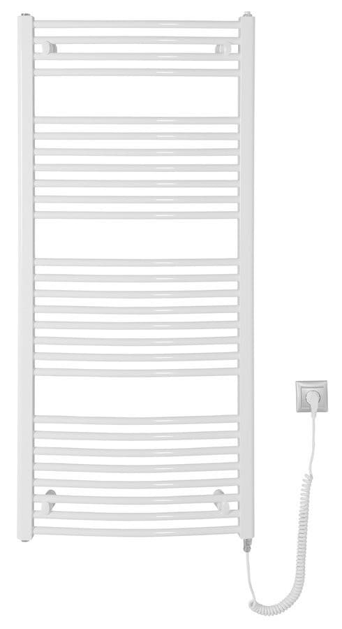 ORBIT-E grzejnik elektryczny, obły, 600x1320 mm, 600 W, biały