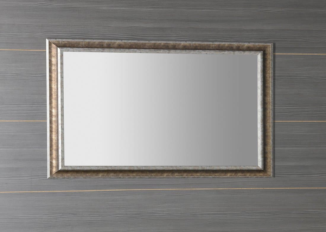 AMBIENTE lustro w drewnianej ramie 62x102cm, brązowa patyna