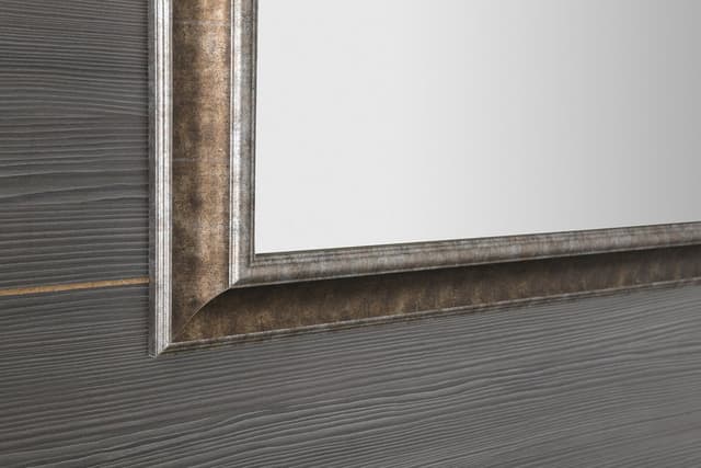 AMBIENTE lustro w drewnianej ramie 62x102cm, brązowa patyna