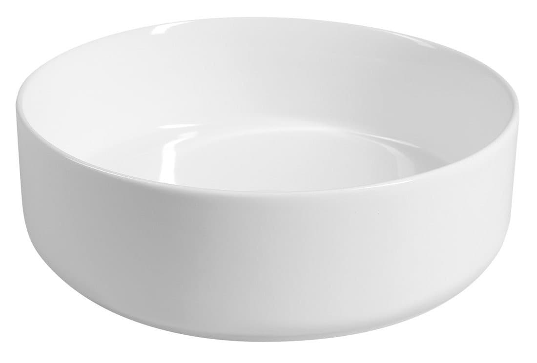 INFINITY ROUND umywalka ceramiczna nablatowa, Ø36cm, biała