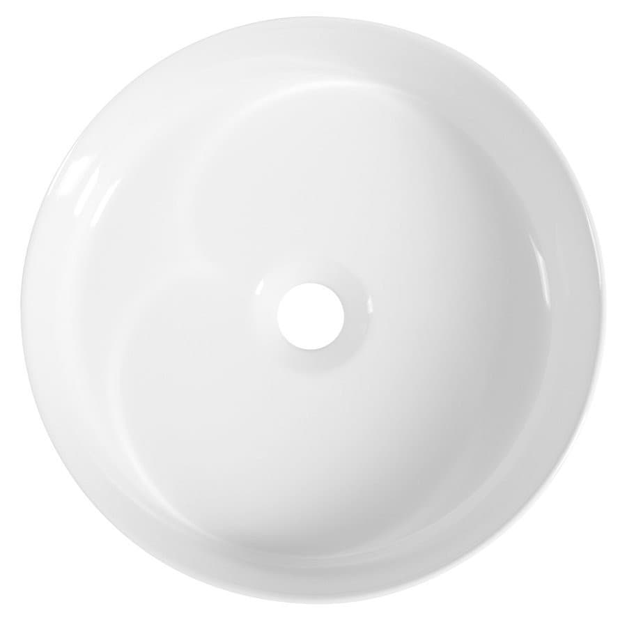 INFINITY ROUND umywalka ceramiczna nablatowa, Ø36cm, biała