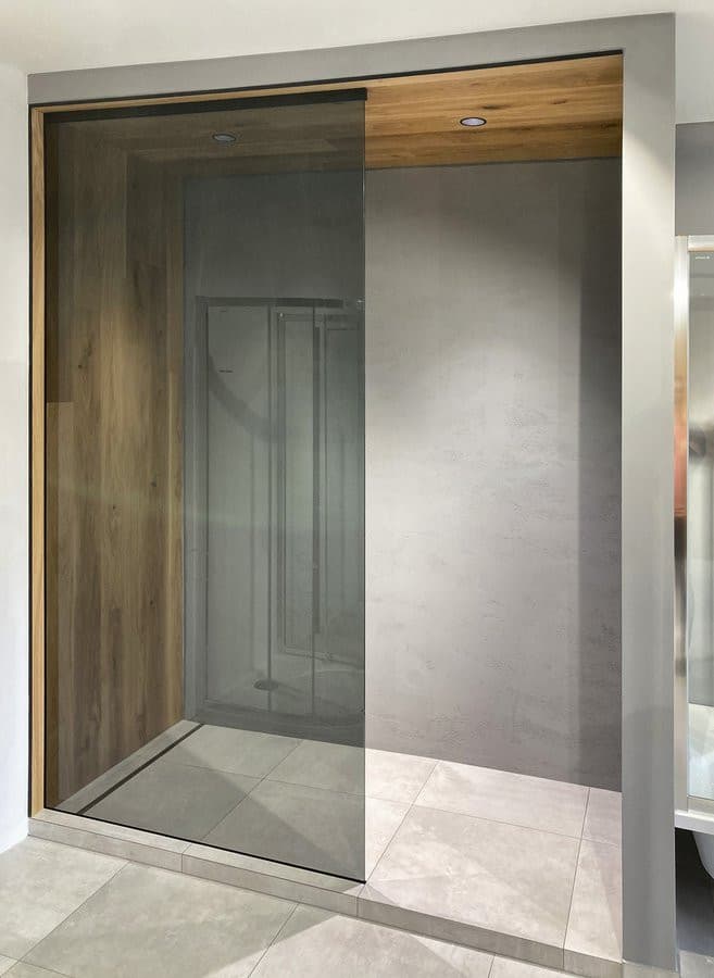 ARCHITEX hartowane szkło szare, L 1200 - 1600mm, H 1800-2600mm