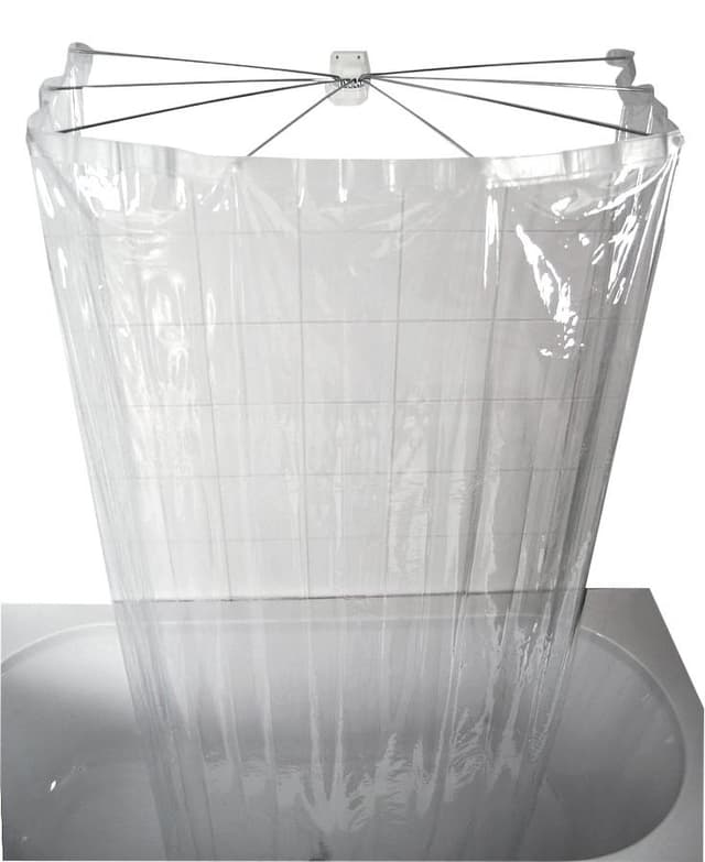 OMBRELLA kotara prysznicowa składana 100x70cm, przezroczysta