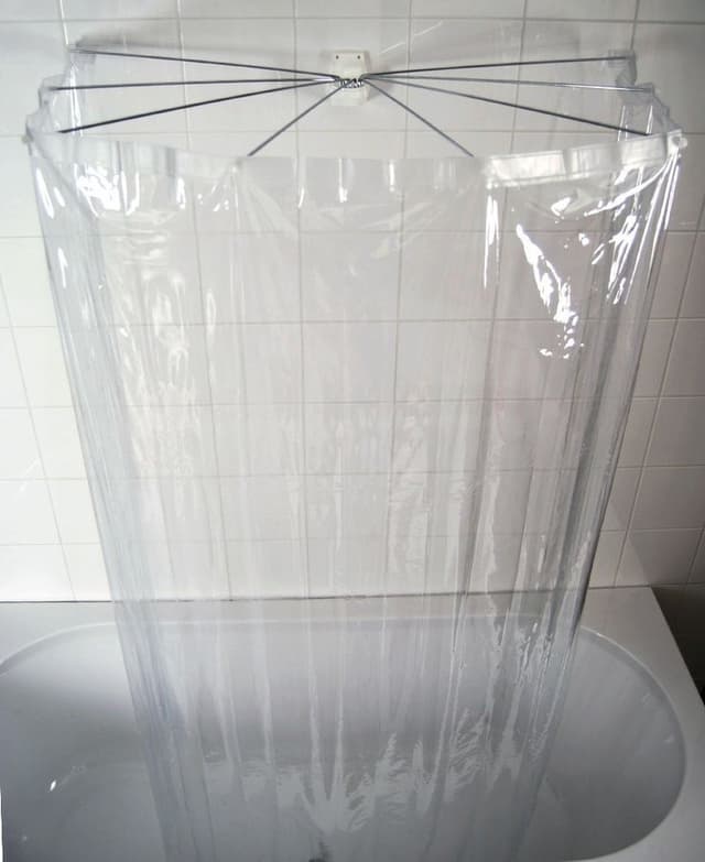 OMBRELLA kotara prysznicowa składana 100x70cm, przezroczysta