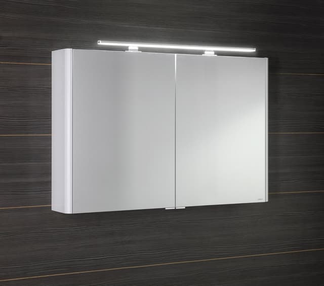 LUCIE szafka z lustrem z oświetleniem LED, 106x70x17cm, biała