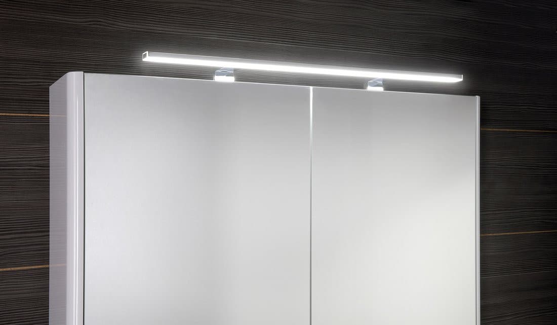 LUCIE szafka z lustrem z oświetleniem LED, 106x70x17cm, biała