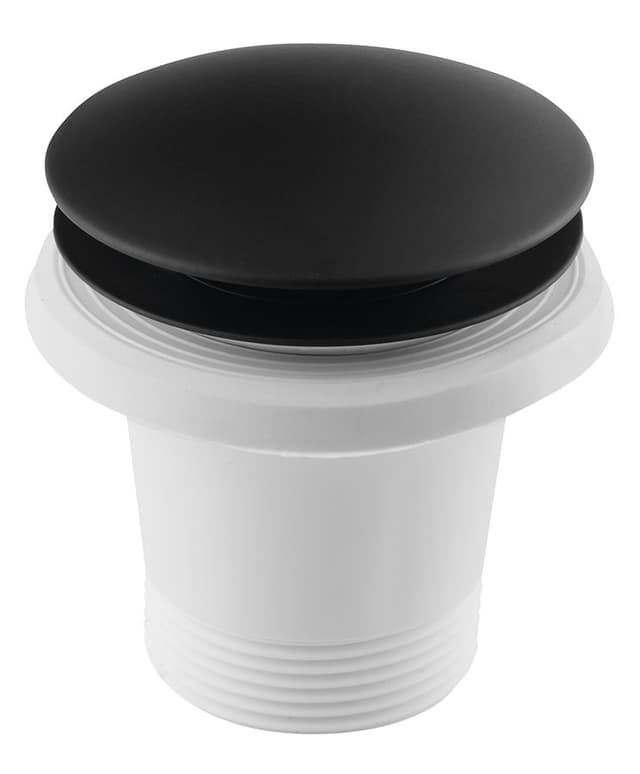 Odpływ wannowy 6/4&quot;, klik-klak, czarny mat
