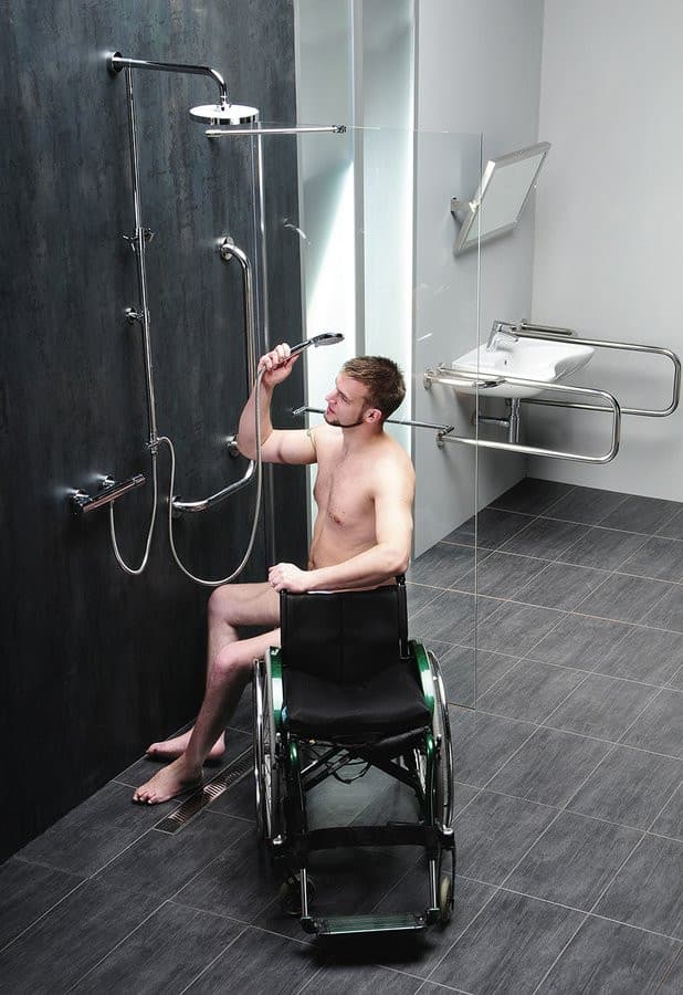 HANDICAP poręcz ścienna 810x550mm, stal nierdzewna polerowana