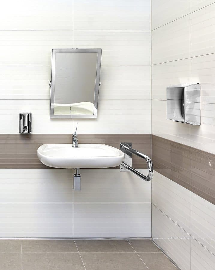 HANDICAP lustro uchylne 40x60cm, stal nierdzewna polerowana