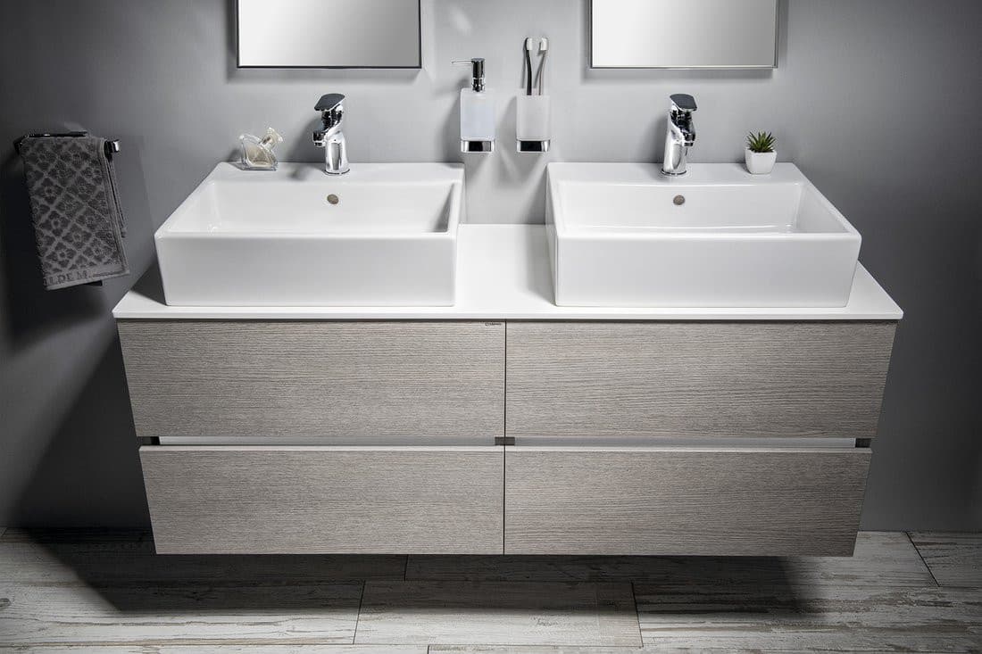Blat Rockstone 1350x12x445mm, biały mat