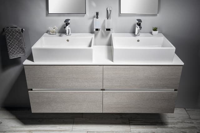Blat Rockstone 1350x12x445mm, biały mat