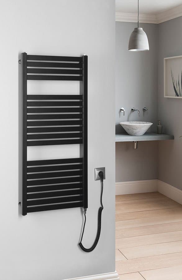 TONDI-E grzejnik elektryczny 450x970 mm, 300 W, czarny mat