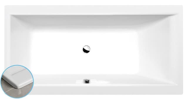 CLEO SLIM wanna prostokątna 150x75x48cm, biała