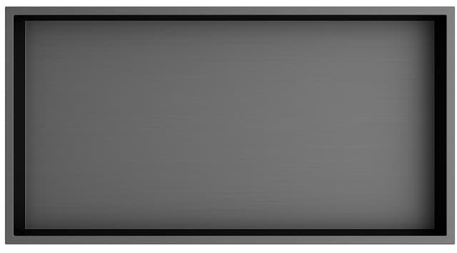 DENBO półka wpuszczana, 510x270mm, stal nierdzewna, gun metal