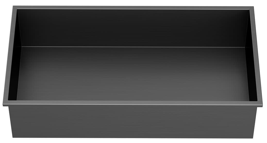 DENBO półka wpuszczana, 510x270mm, stal nierdzewna, gun metal