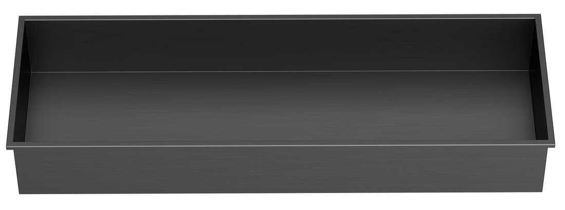 DENBO półka wpuszczana, 810x270mm, stal nierdzewna, gun metal