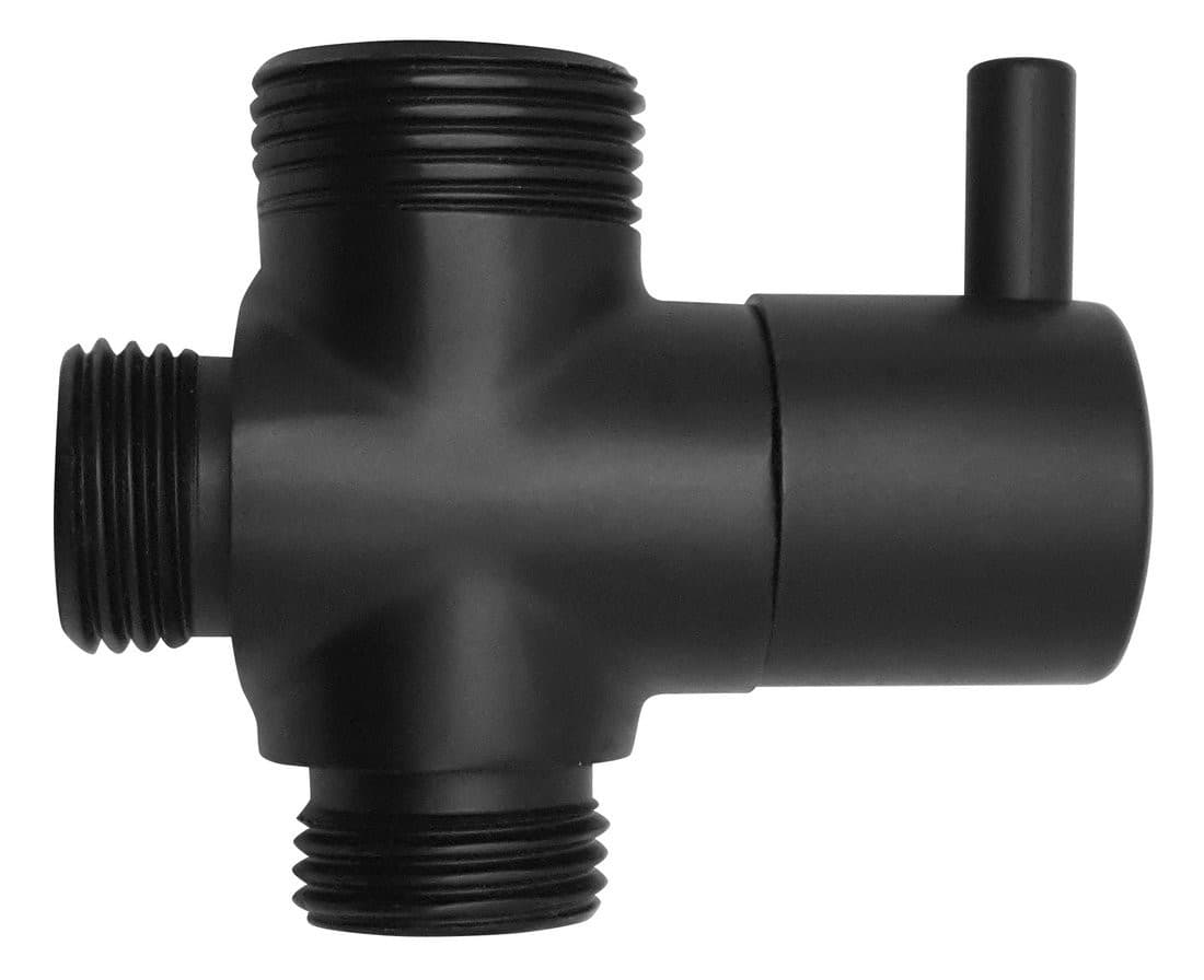 Przełącznik kolumny prysznicowej M1/2&quot;-M1/2&quot;xM3/4&quot;, czarny mat
