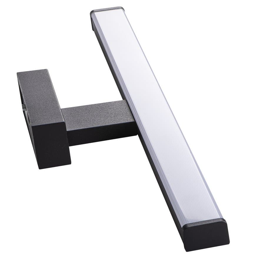 ASTEN oświetlenie LED, ścienne, 8W, 400x110mm, IP44, czarny mat