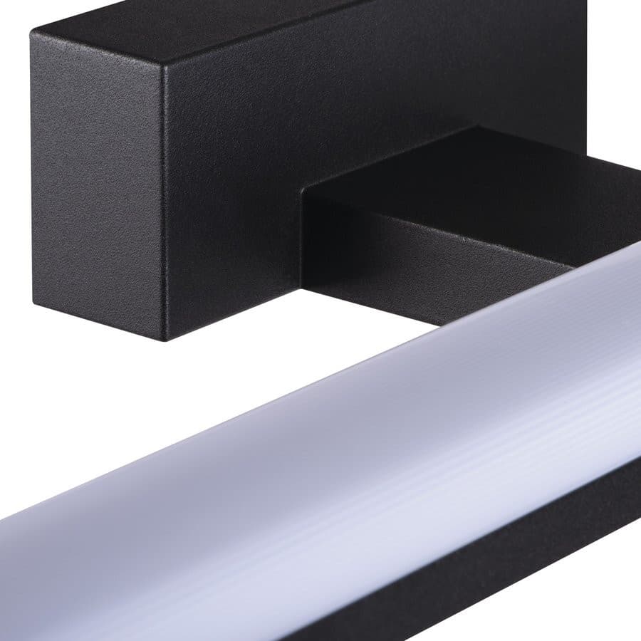 ASTEN oświetlenie LED, ścienne, 8W, 400x110mm, IP44, czarny mat