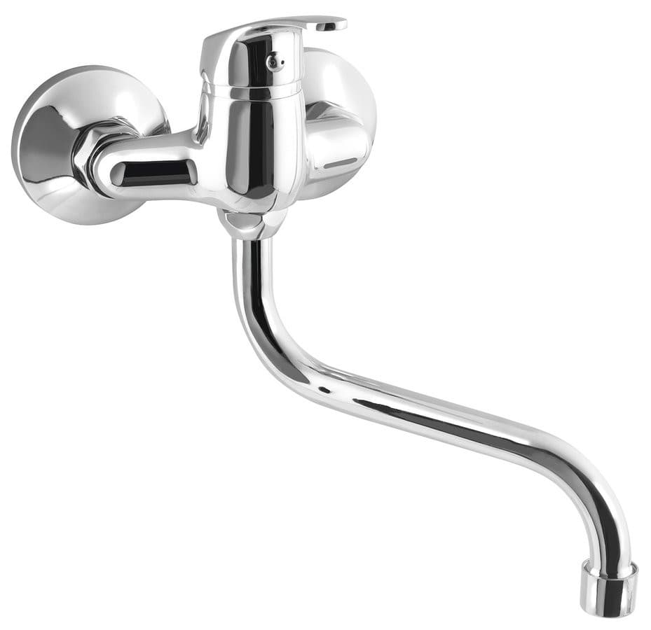 AQUALINE 35 bateria ścienna, 100mm rozstaw, uchwyt-S, chrom