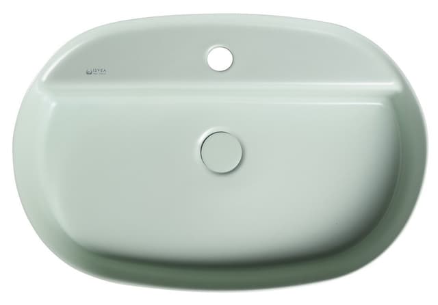 INFINITY OVAL umywalka ceramiczna nablatowa, 60x40cm, mint